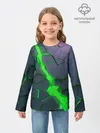 Детский лонгслив / ЗЕЛЕНЫЙ РАЗЛОМ | 3Д РАЗЛОМ