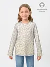 Детский лонгслив / узор мелкие цветочки