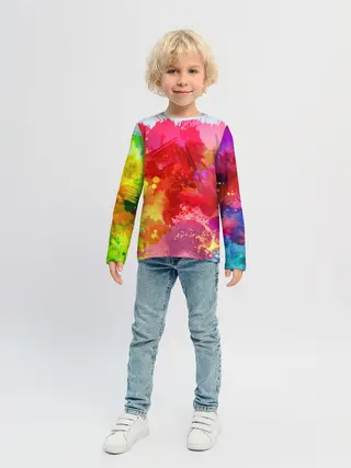Детский лонгслив / брызги краски