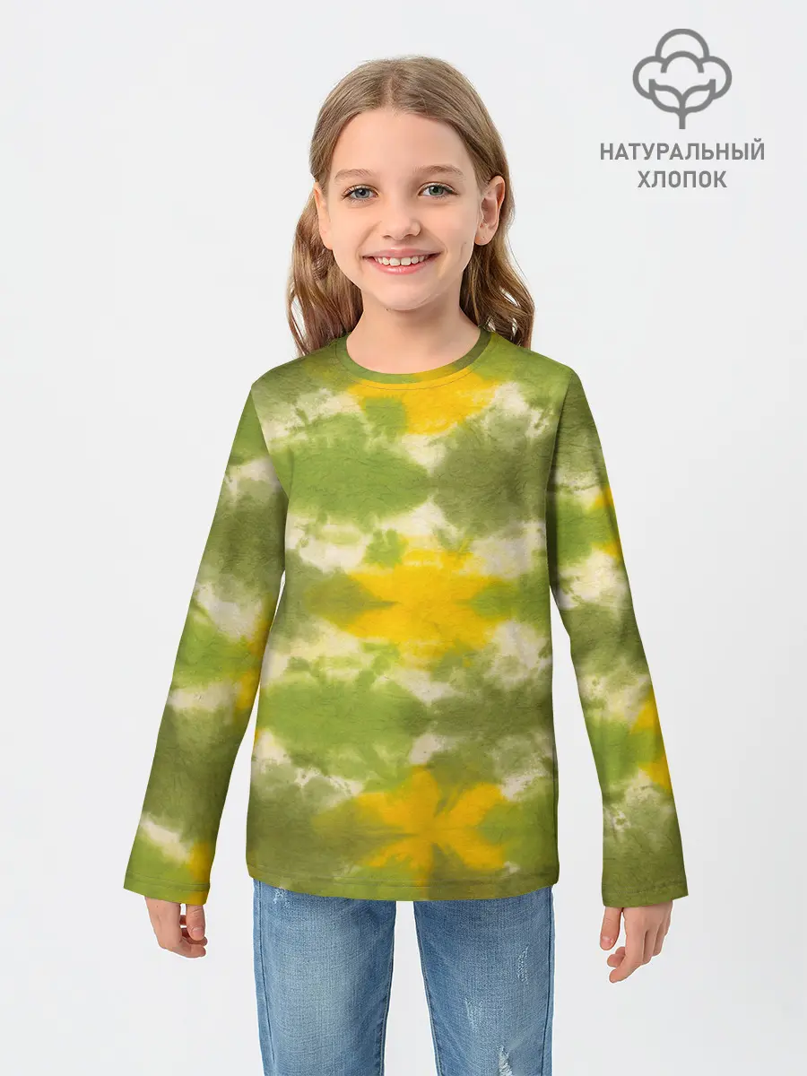 Детский лонгслив / разводы краски