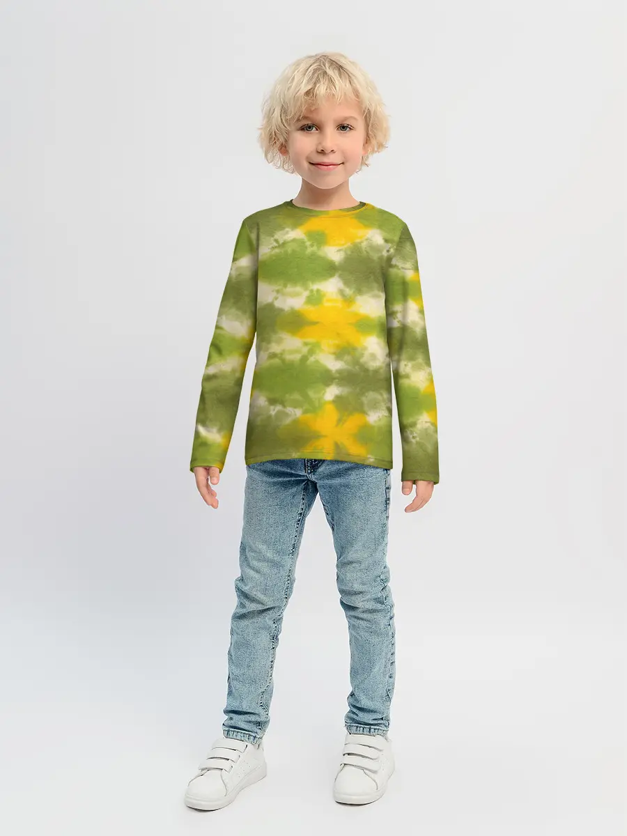 Детский лонгслив / разводы краски