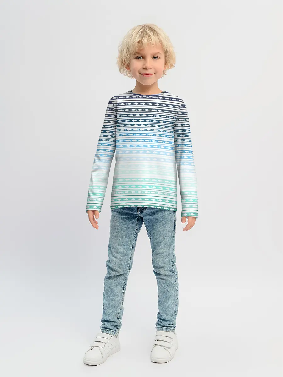 Детский лонгслив / Sunset fish