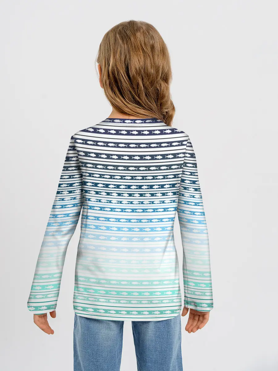 Детский лонгслив / Sunset fish