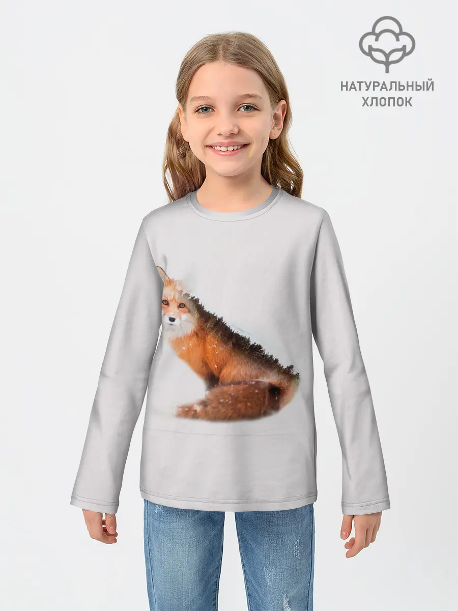 Детский лонгслив / Лисица