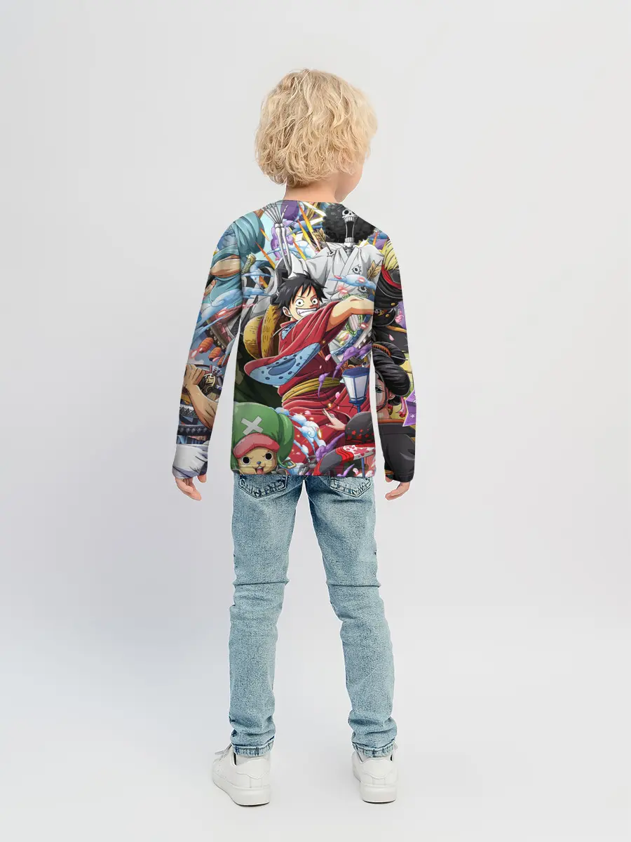 Детский лонгслив / One Piece стикербомбинг