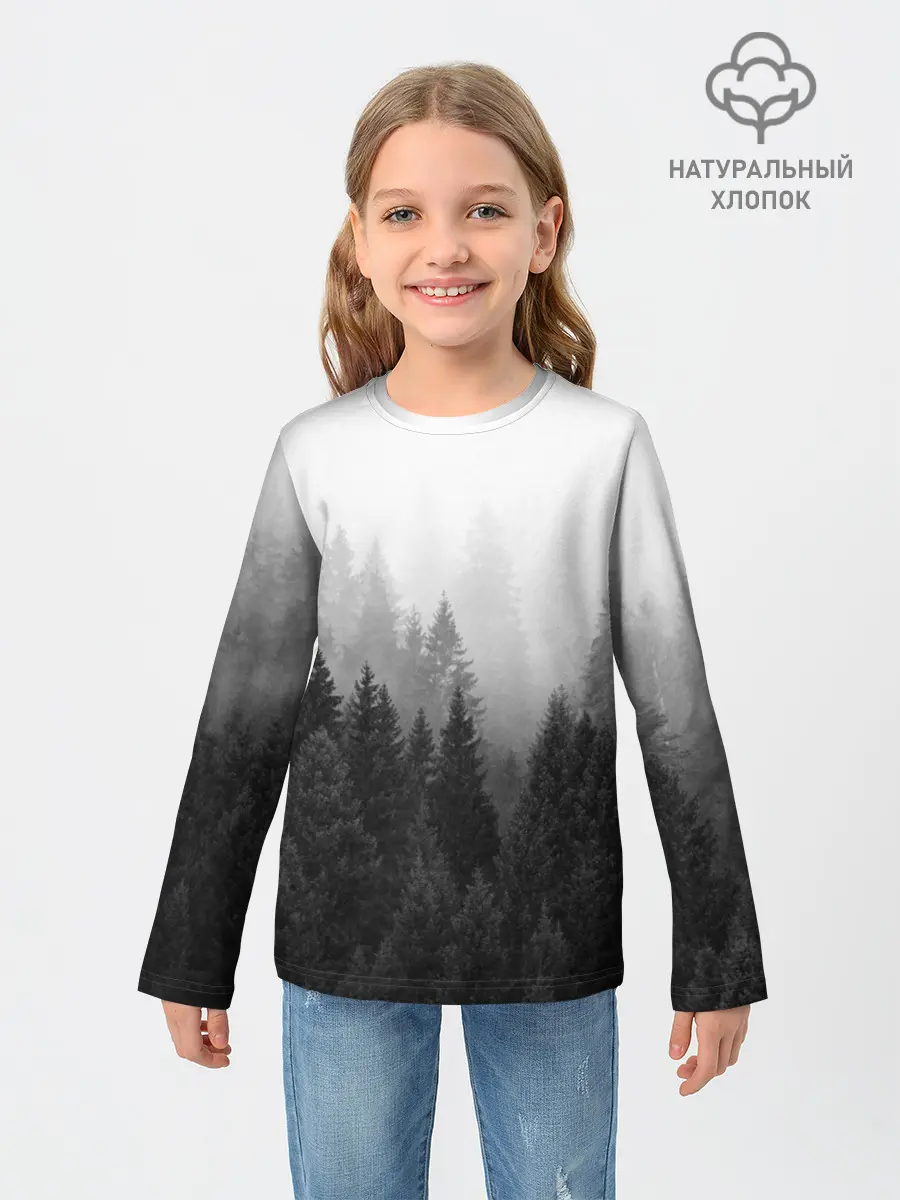 Детский лонгслив / Туманный лес