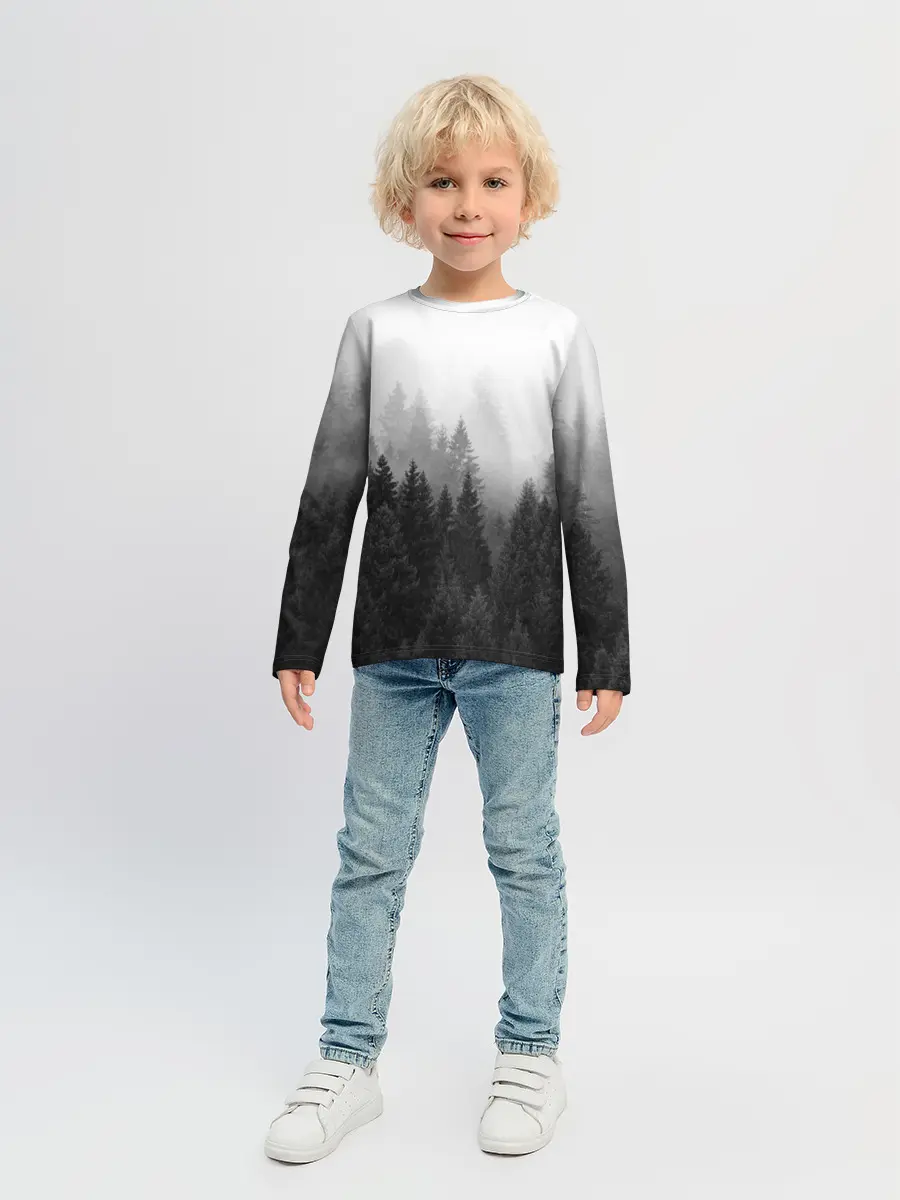 Детский лонгслив / Туманный лес