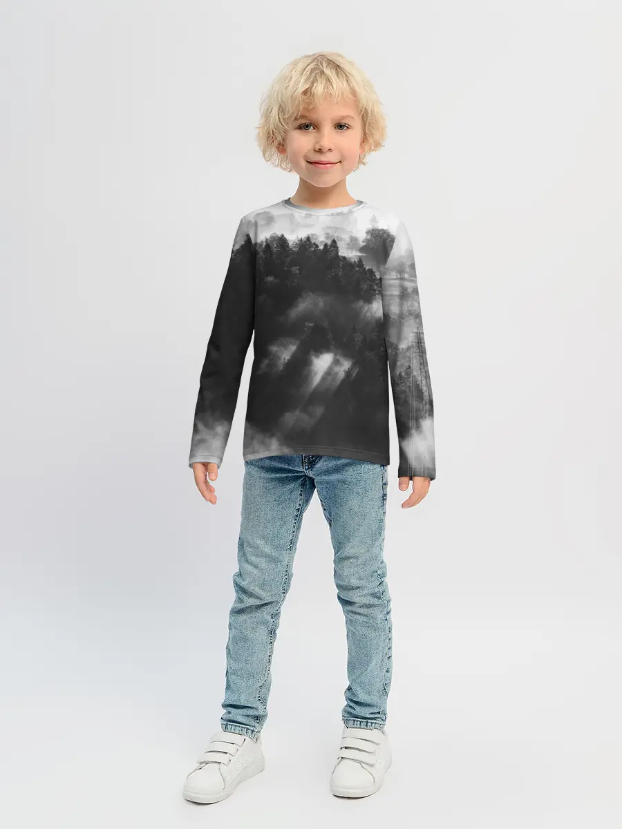 Детский лонгслив / Туман в лесу