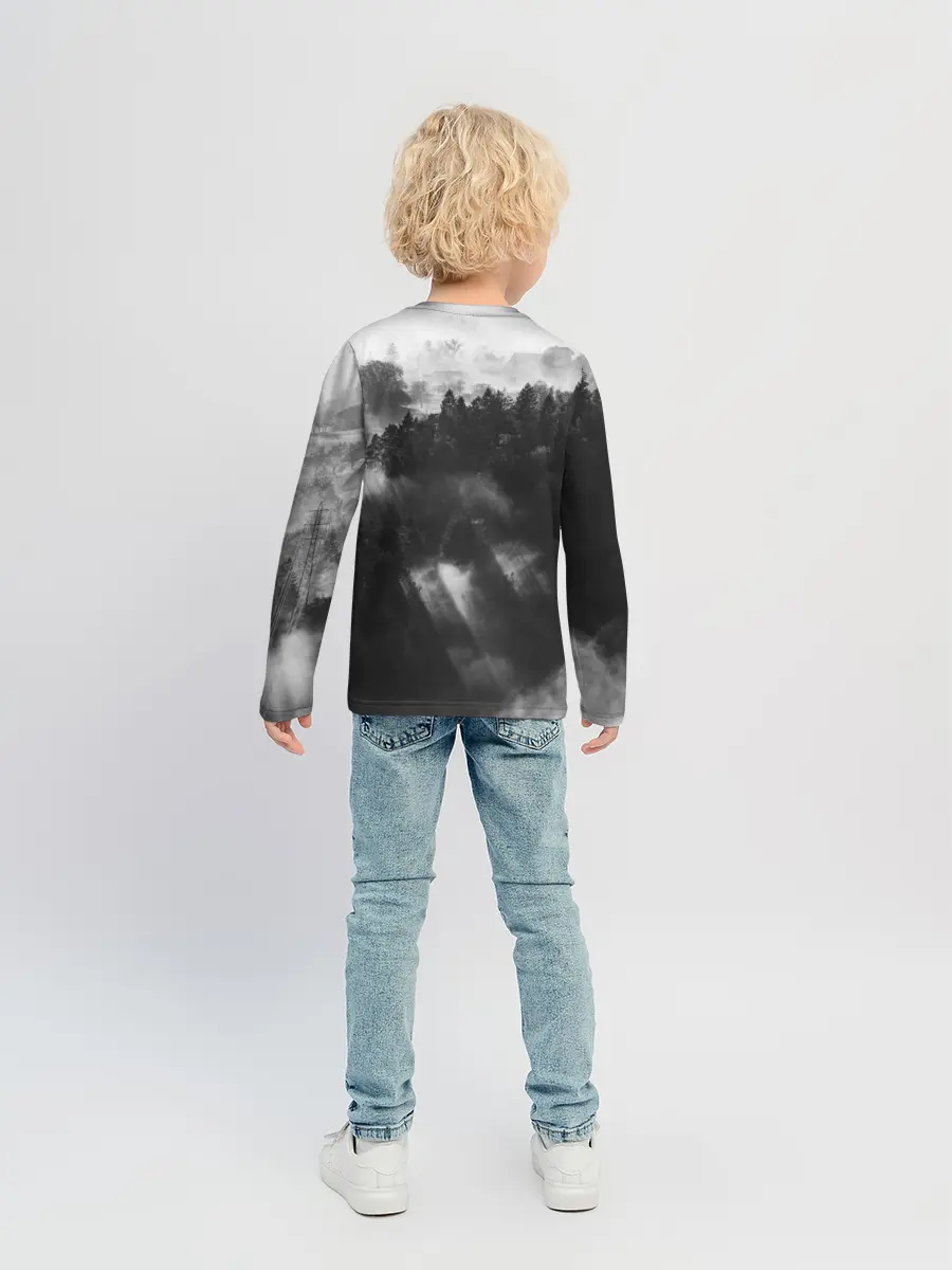 Детский лонгслив / Туман в лесу