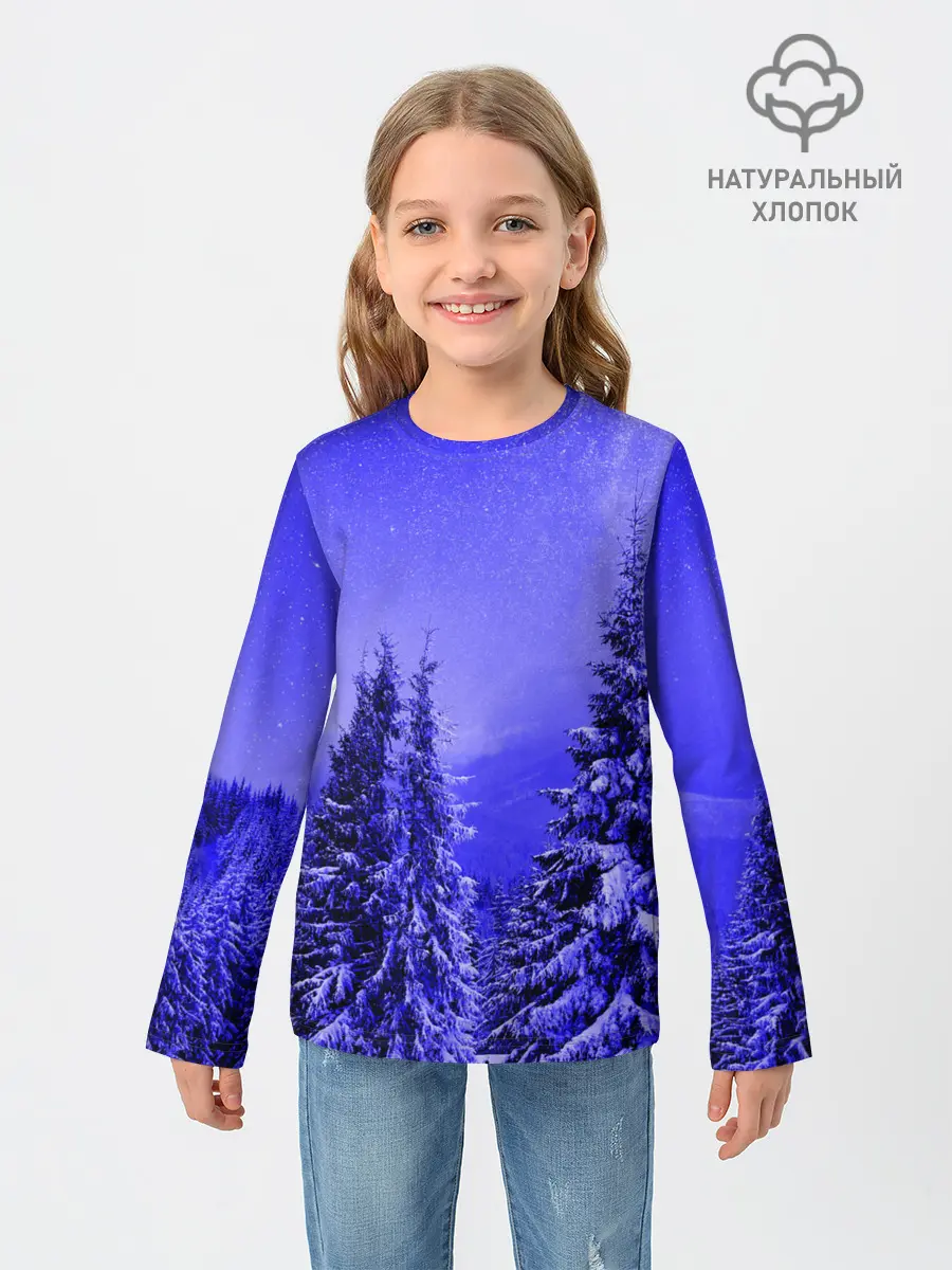 Детский лонгслив / Зимний лес