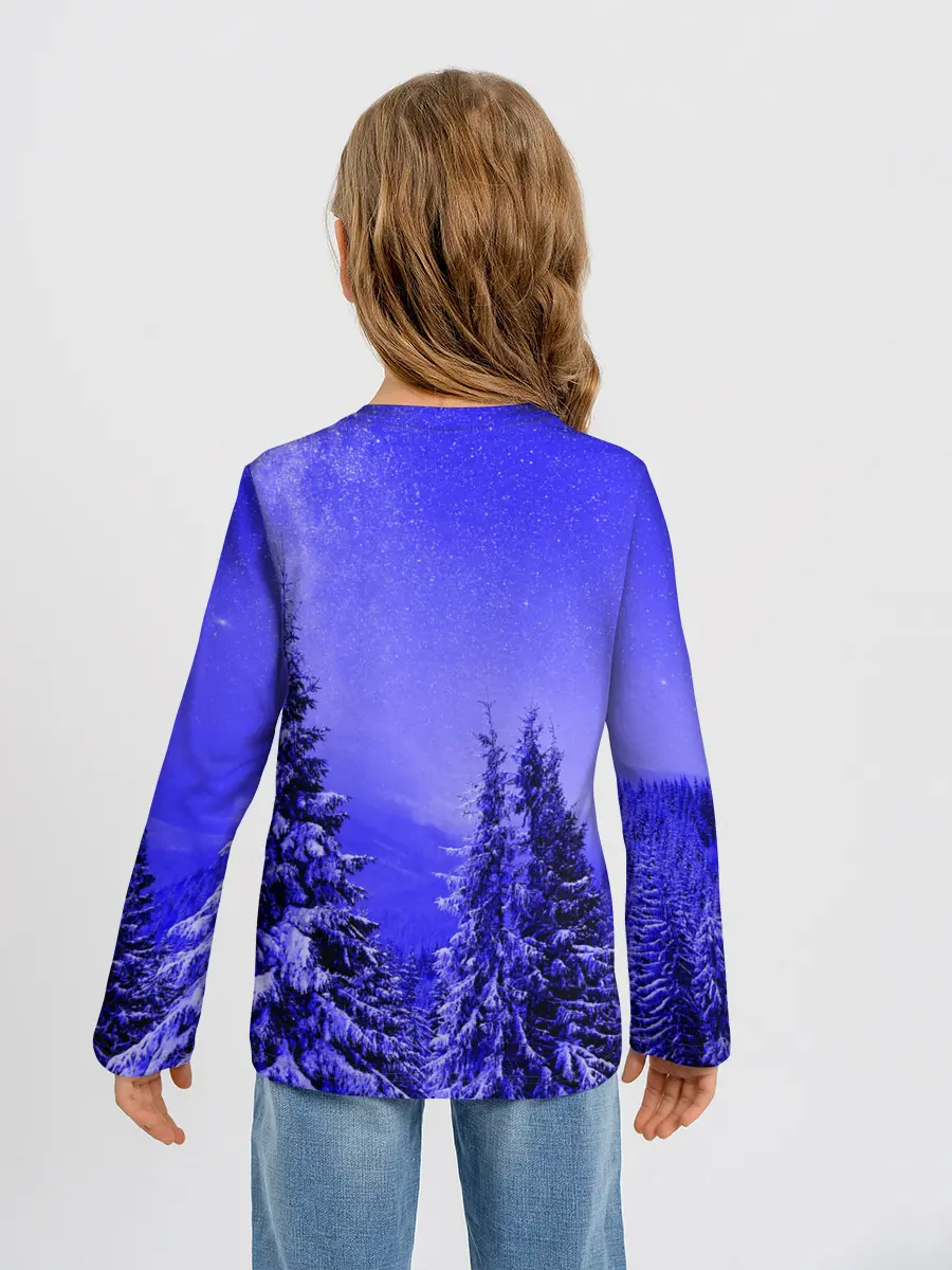 Детский лонгслив / Зимний лес