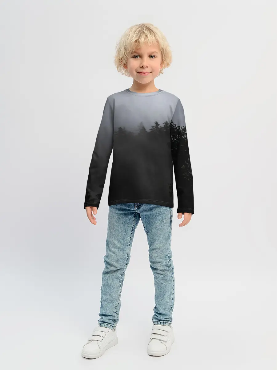 Детский лонгслив / Лес в дыму