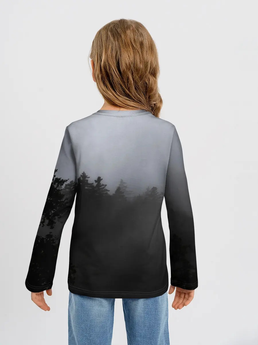 Детский лонгслив / Лес в дыму