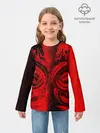 Детский лонгслив / BLACK RED DRAGONS TATOO