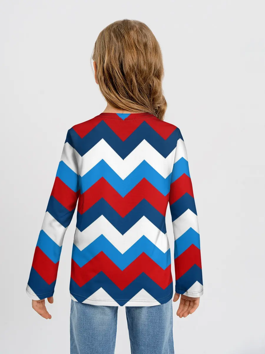 Детский лонгслив / Зигзаг