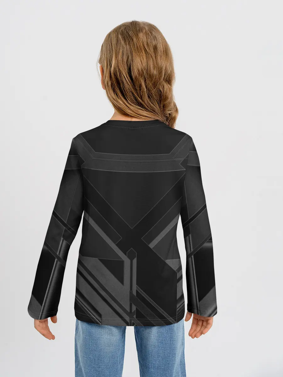 Детский лонгслив / Хромированная Сталь