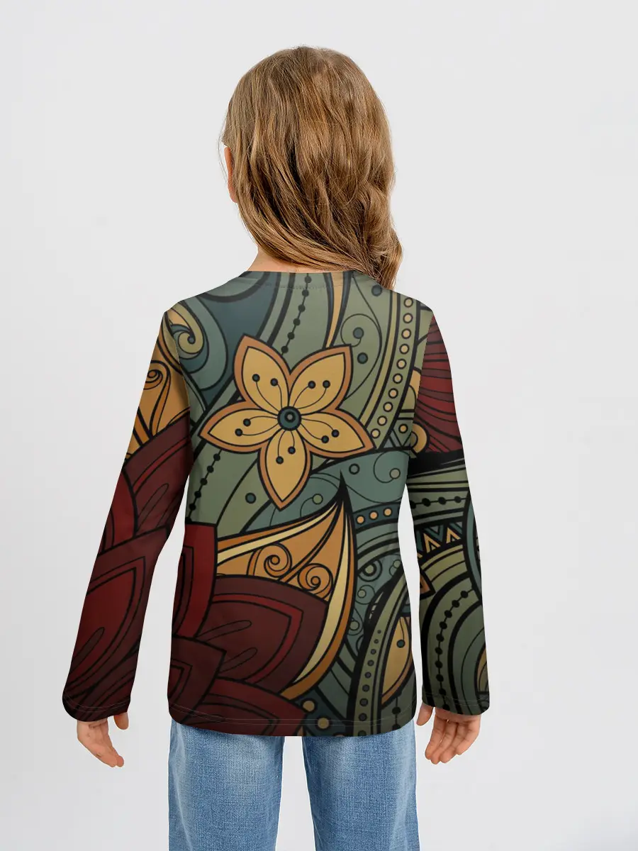 Детский лонгслив / Меладзе Цветы | Мандала