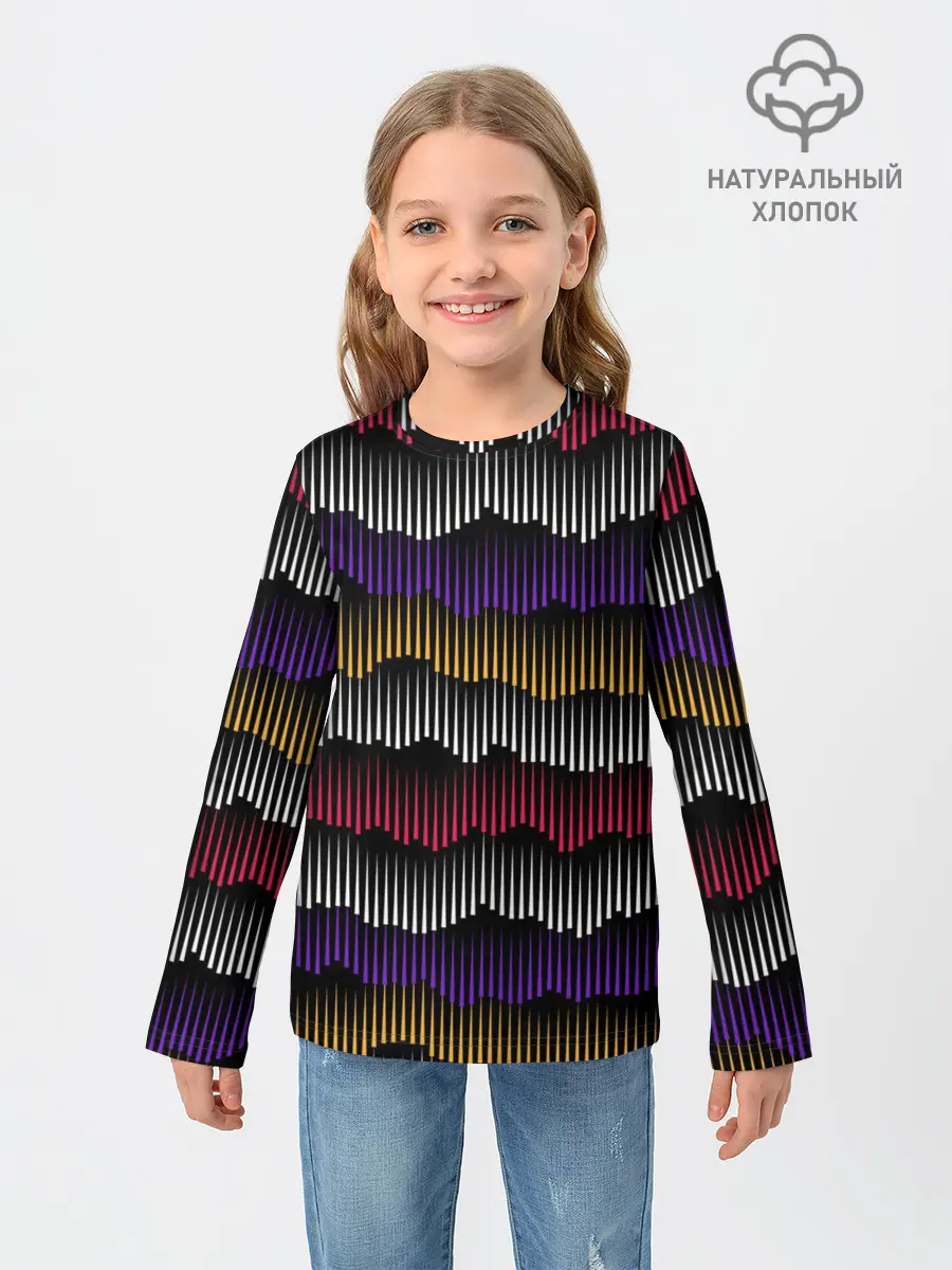 Детский лонгслив / Волны