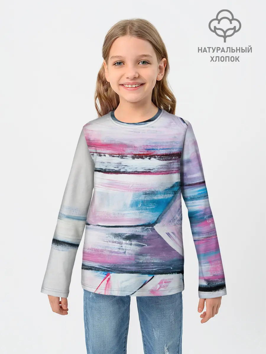 Детский лонгслив / Цветные мелки