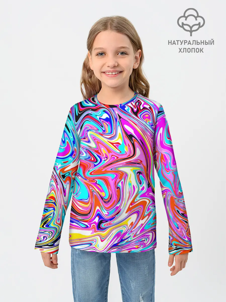 Детский лонгслив / ЖИДКИЕ КРАСКИ