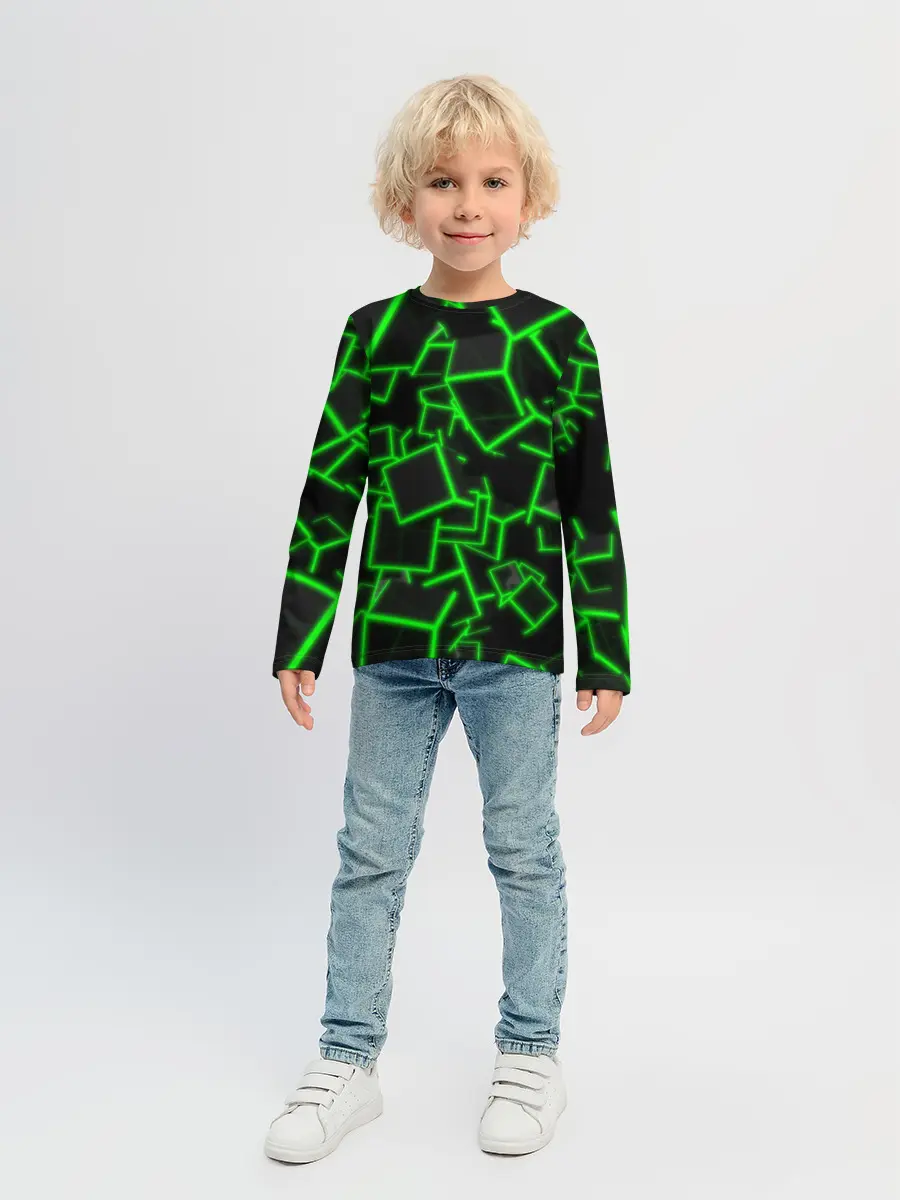 Детский лонгслив / Cyber cube