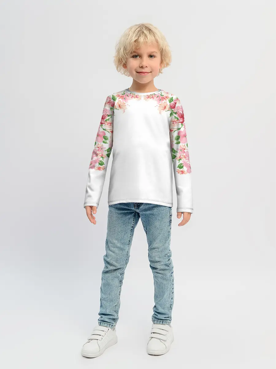Детский лонгслив / Цветы