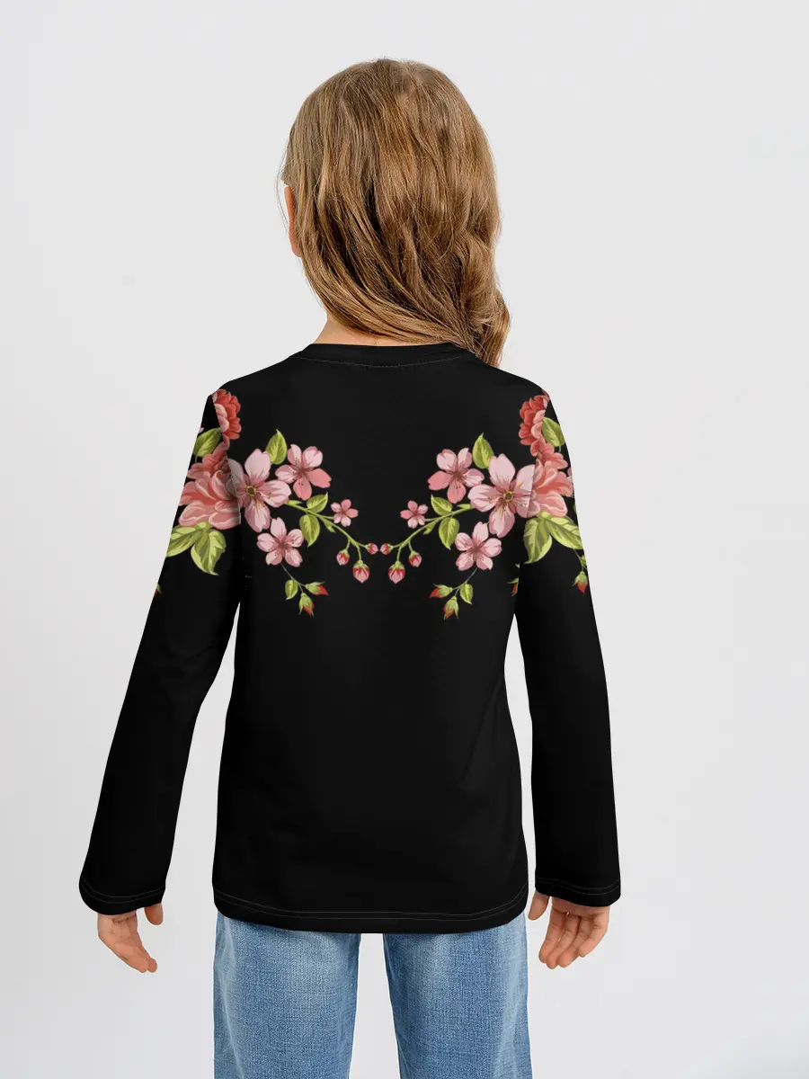 Детский лонгслив / Цветы