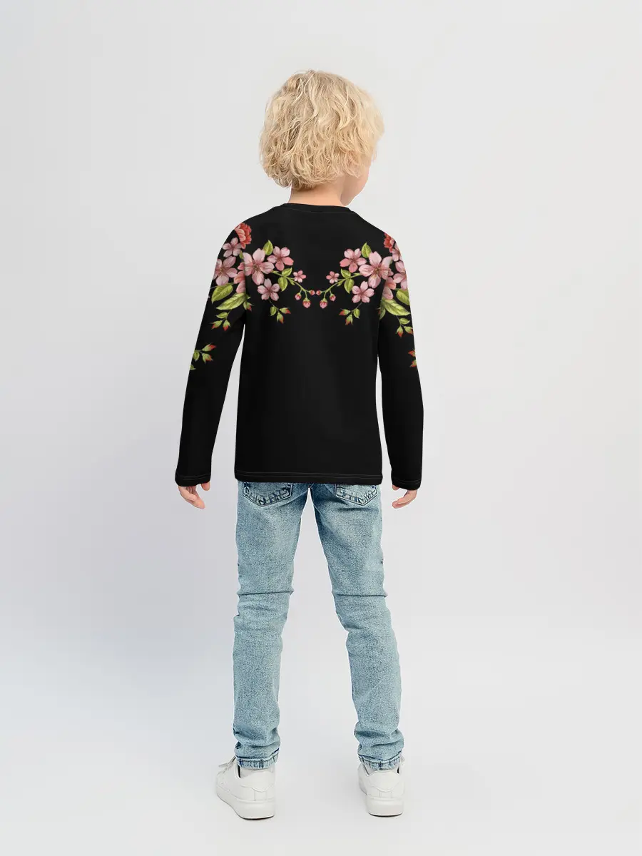 Детский лонгслив / Цветы