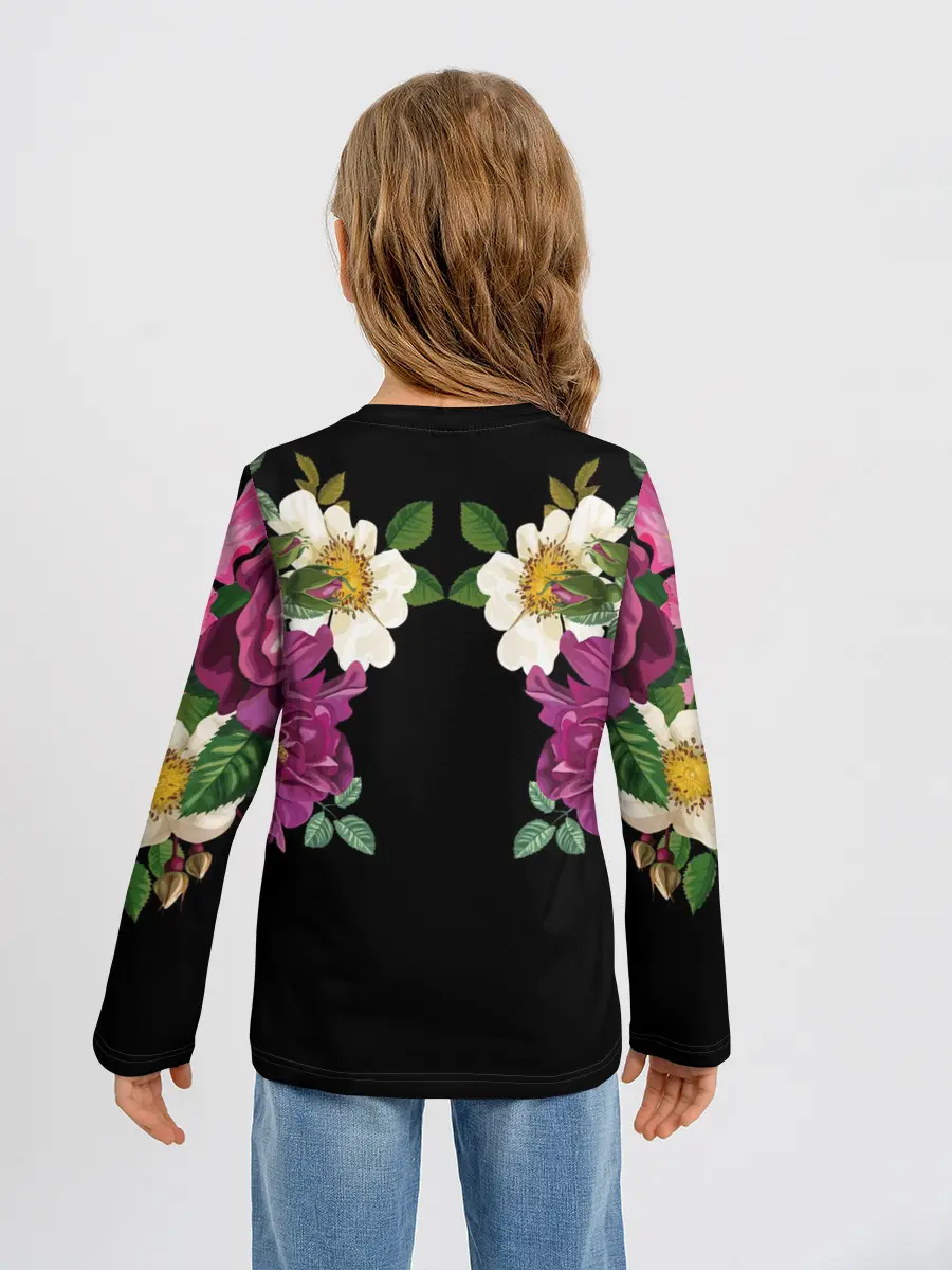 Детский лонгслив / Цветы