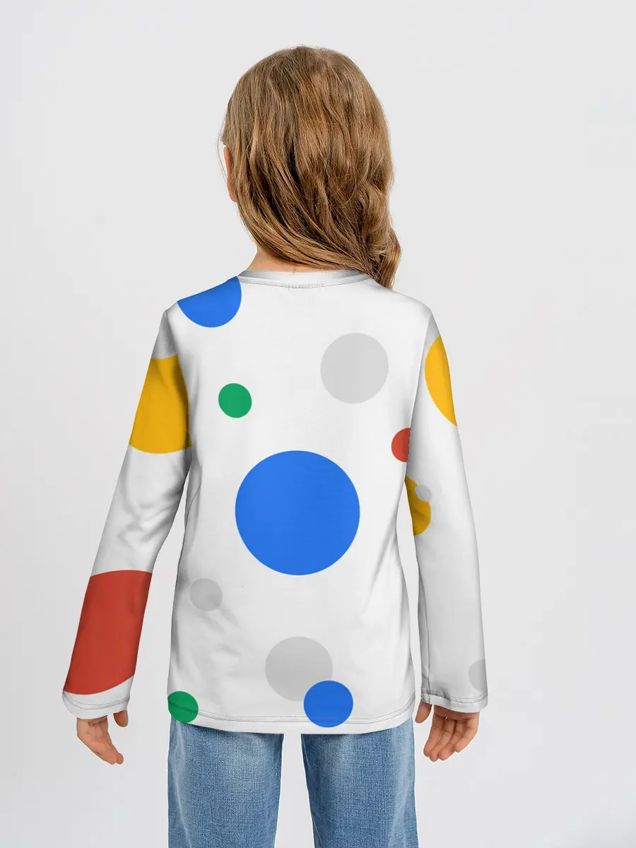 Детский лонгслив / Цветной горох