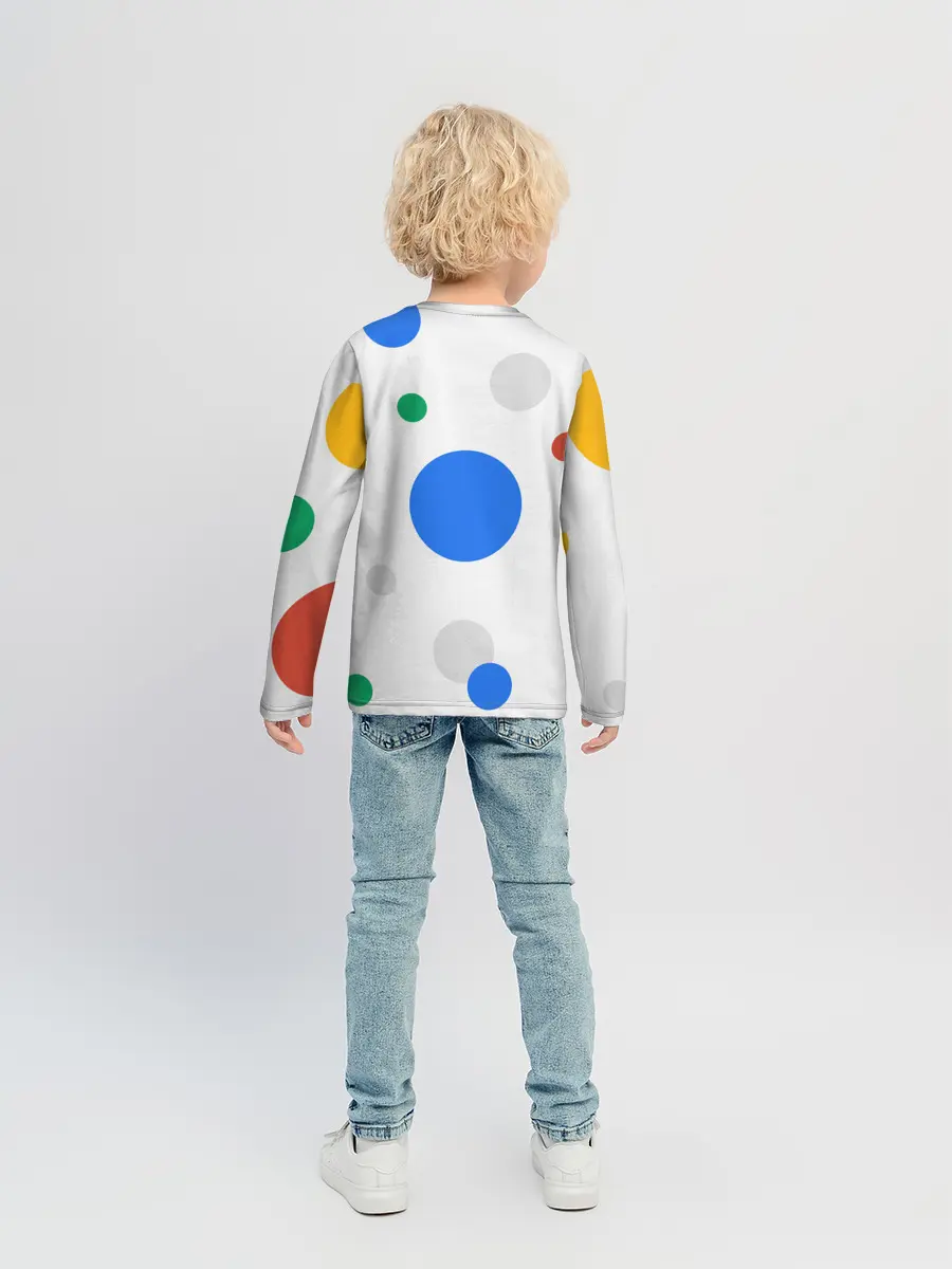 Детский лонгслив / Цветной горох