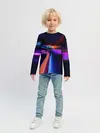 Детский лонгслив / Красочные светящиеся линии