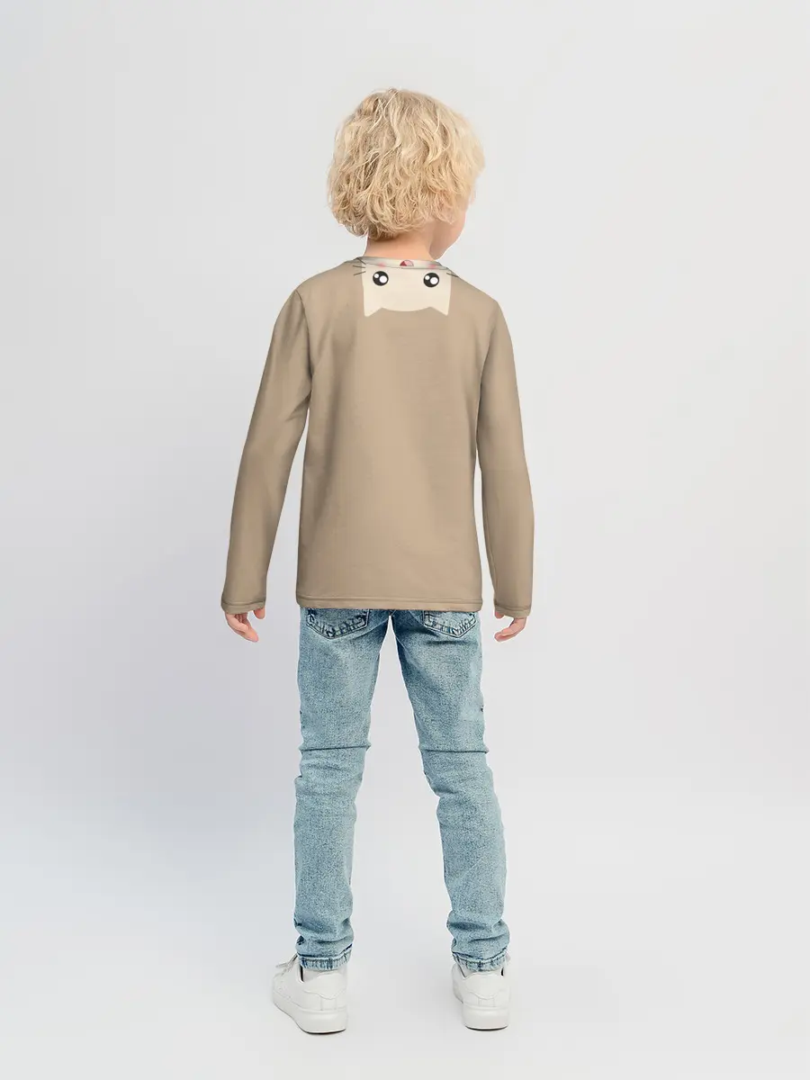 Детский лонгслив / Котик советует улыбнуться