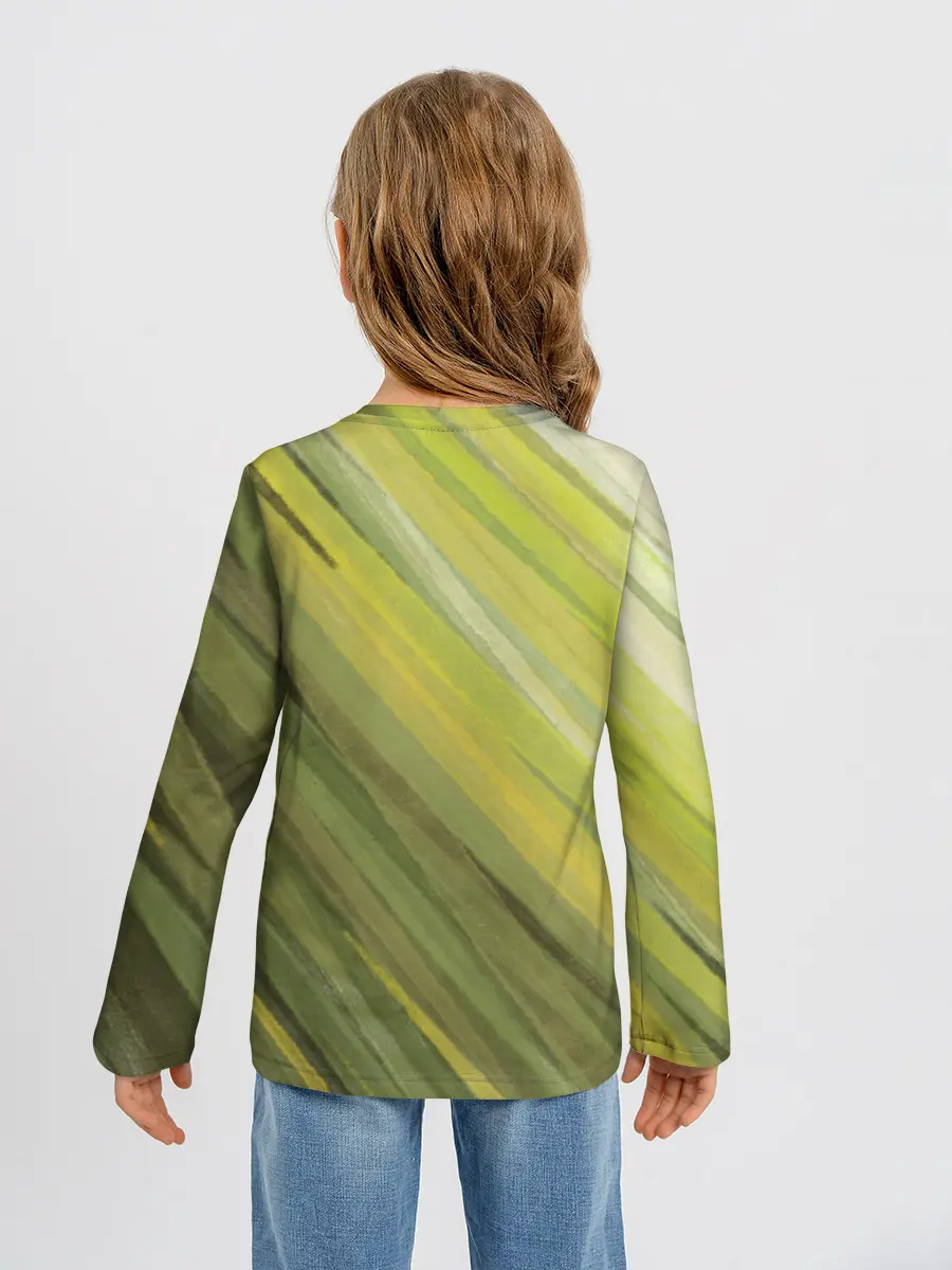 Детский лонгслив / Акварельные линии