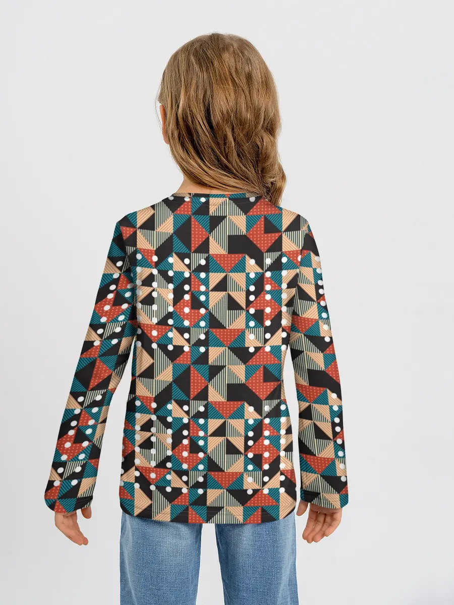 Детский лонгслив / Арт геометрия