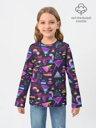 Детский лонгслив / Vaporwave art