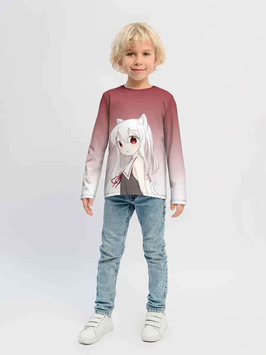 Детский лонгслив / малышка ушки хвост глаза