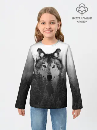 Детский лонгслив / Волк