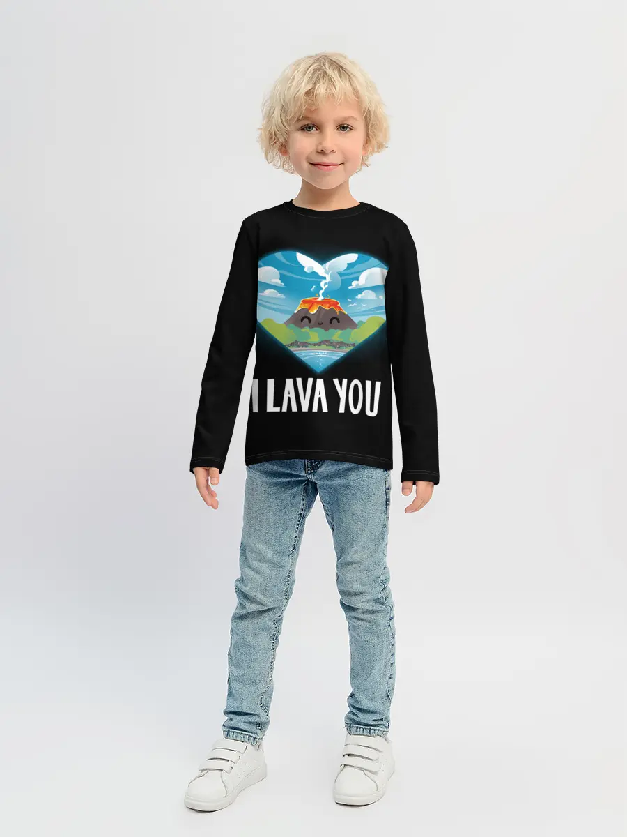 Детский лонгслив / I lava you