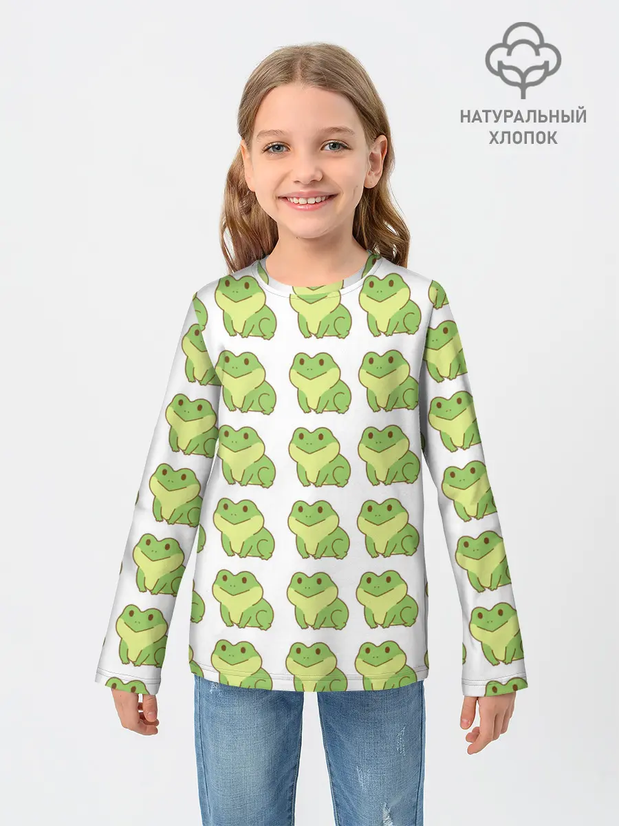 Детский лонгслив / лягушки