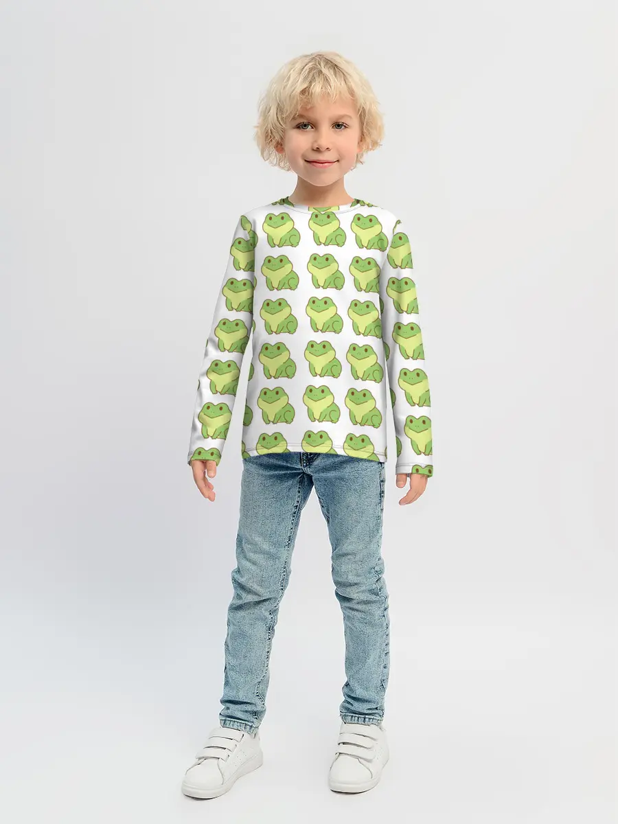 Детский лонгслив / лягушки