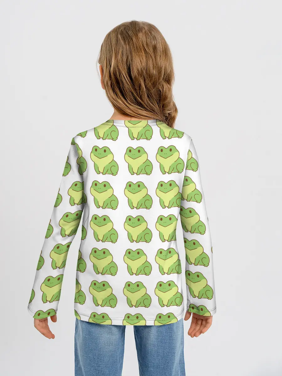 Детский лонгслив / лягушки