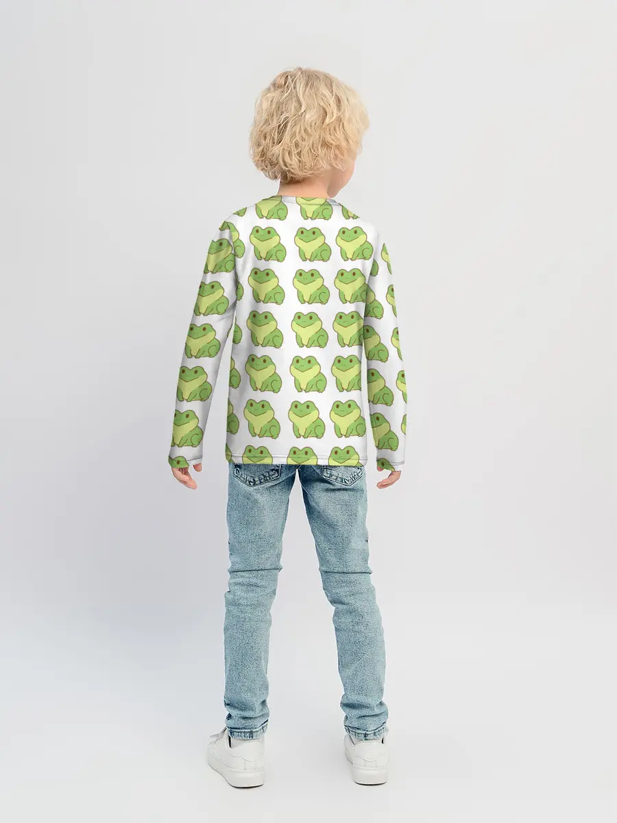 Детский лонгслив / лягушки