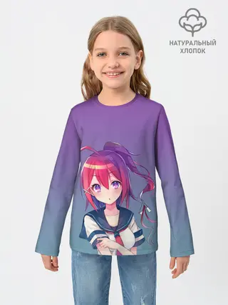 Детский лонгслив / девочка в форме