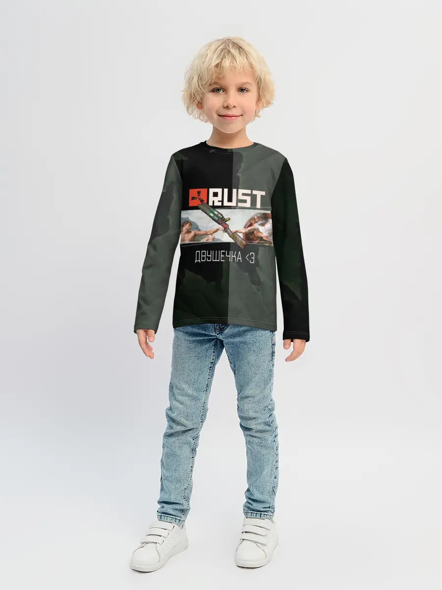 Детский лонгслив / Rust | Мамкин Рейдер | Раст