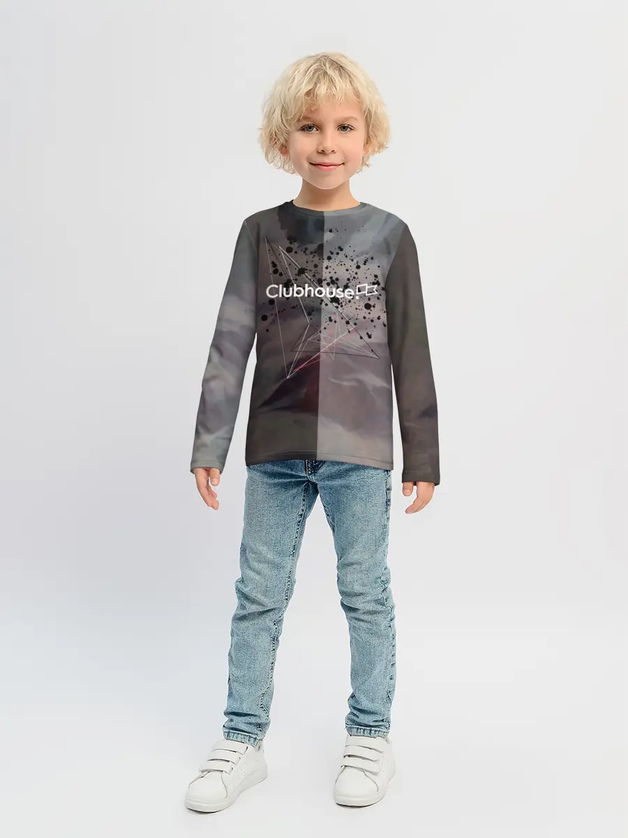 Детский лонгслив / Clubhouse | Клабхаус лого бразги