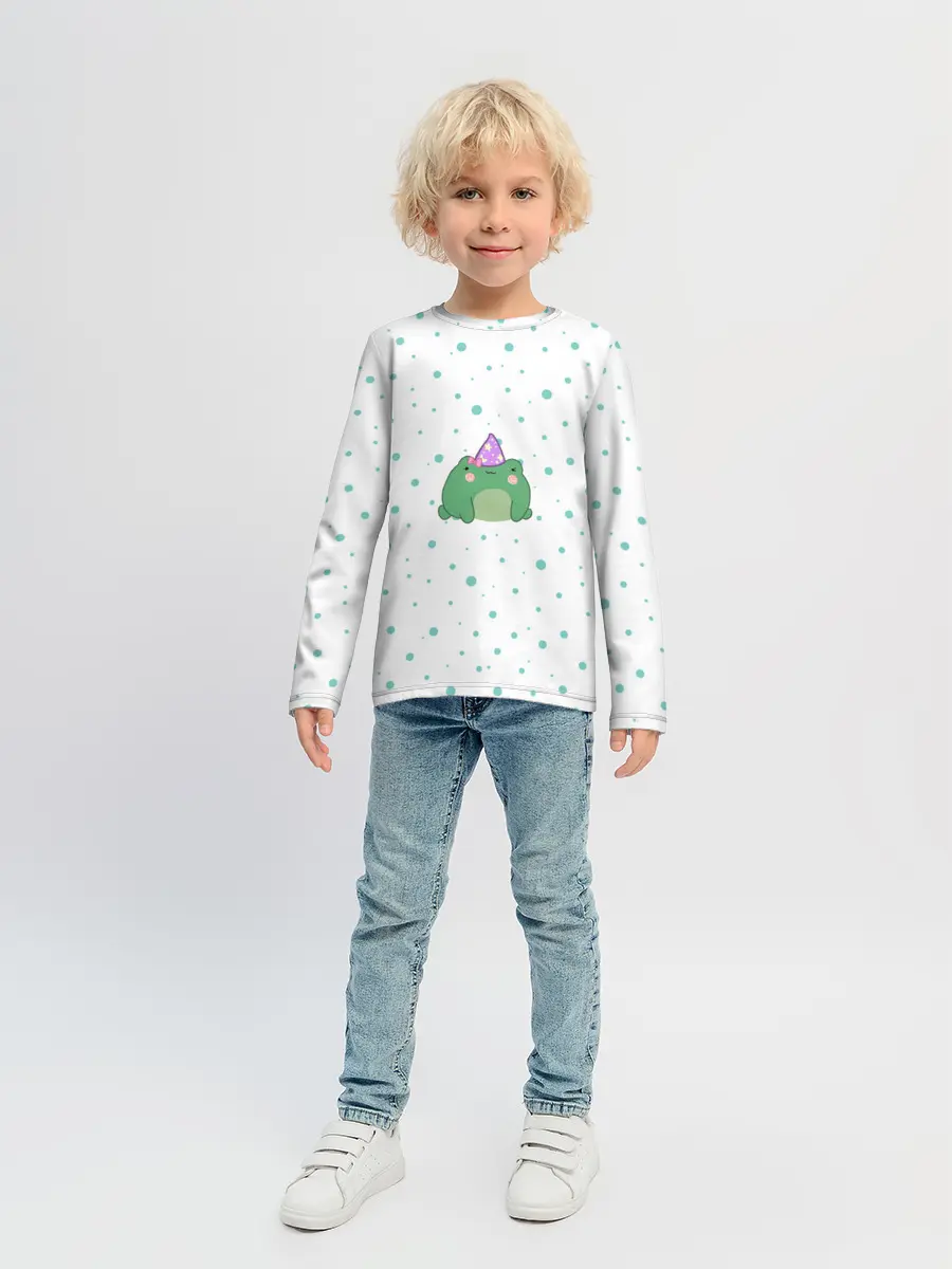 Детский лонгслив / лягушка-маг