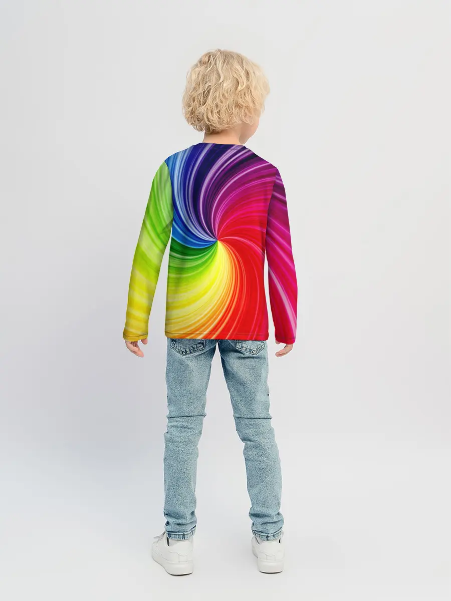 Детский лонгслив / Радужный череп