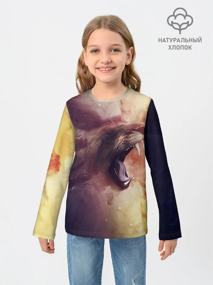 Детский лонгслив / TIGER ROAR