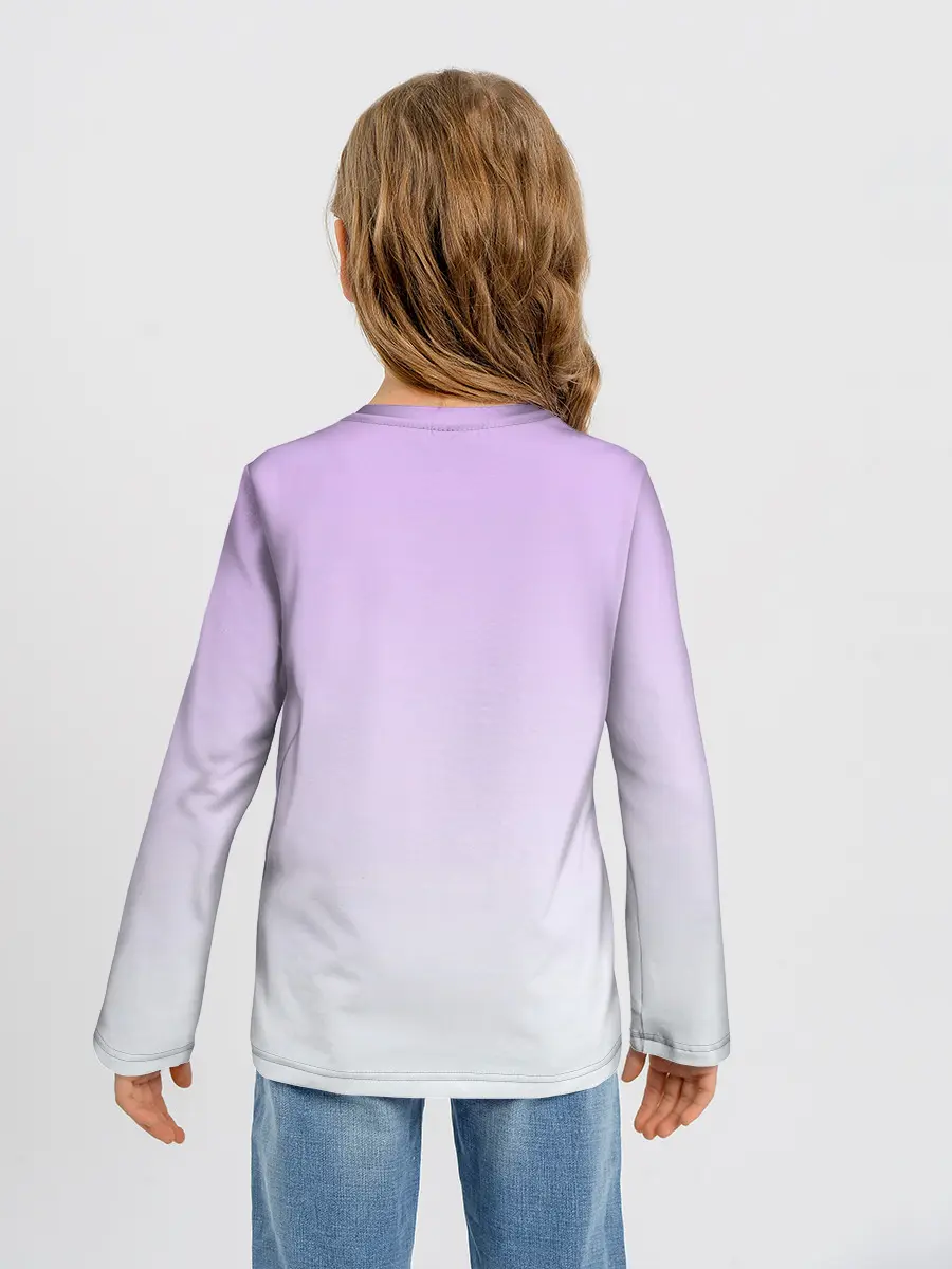 Детский лонгслив / акварельная сирень